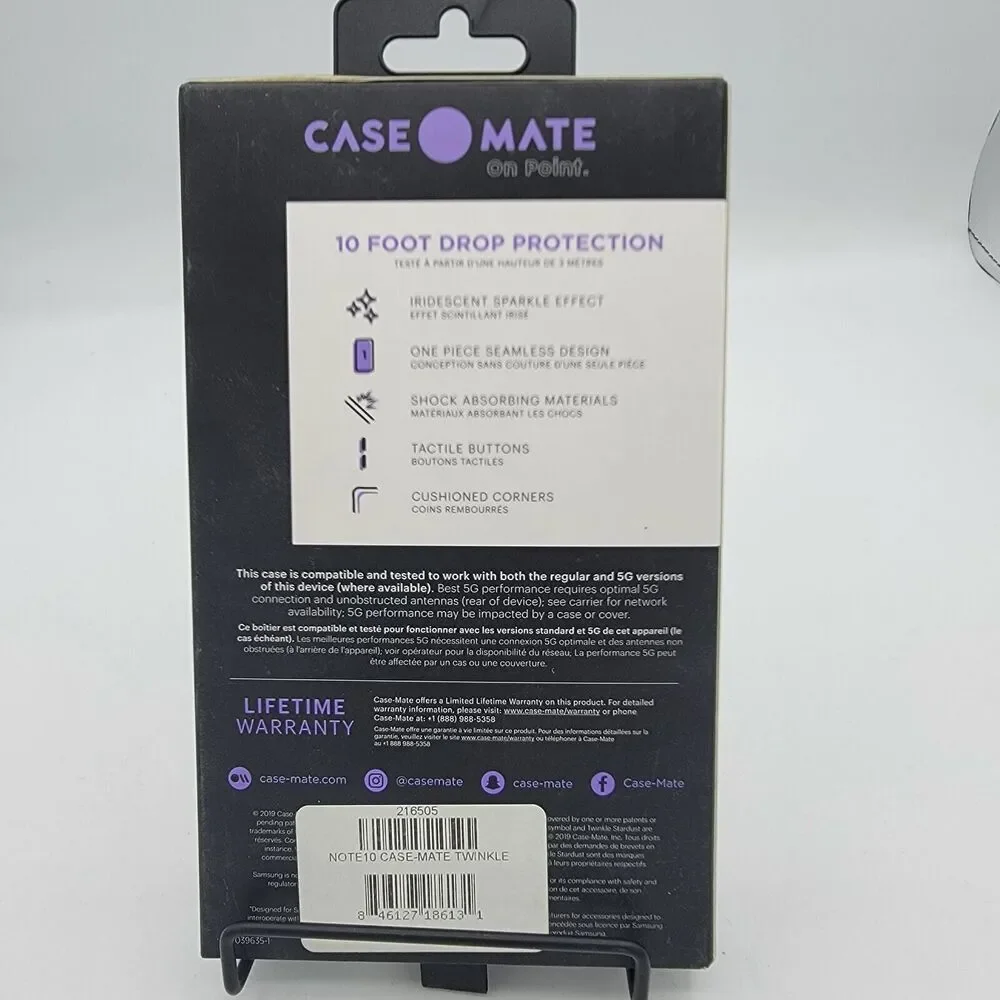 Case-Mate Twinkle Stardust Case For Samsung Galaxy Note 10 Brand New